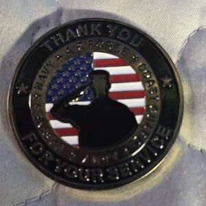 BB5b Veteran Challenge Coins VA Vet Center CFC Thank You Metel Medallion